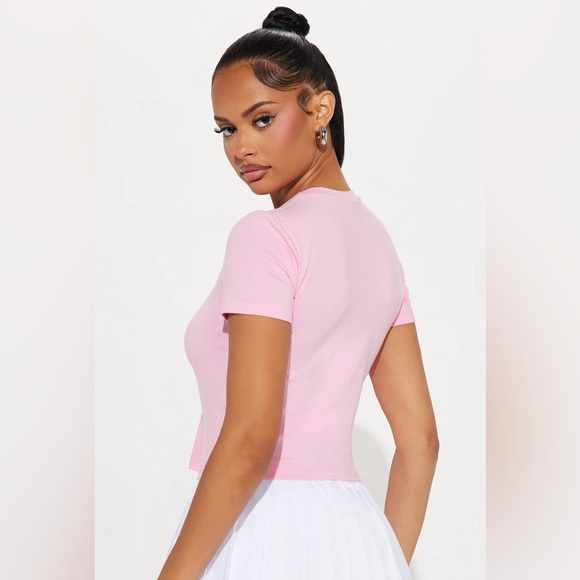 Fashion Nova Pink I Was Just Bored Top Medium - Picture 4 of 4